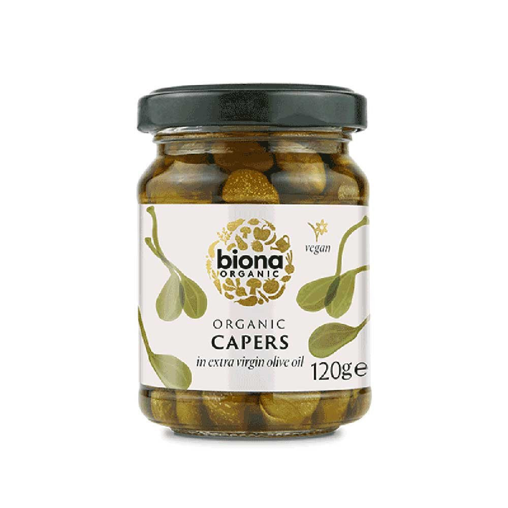 BIONA Capers in E.V. Olive Oil 120G