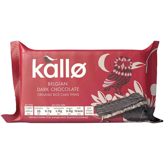 KALLO Dark Chocolate Rice Cake Thins 75g