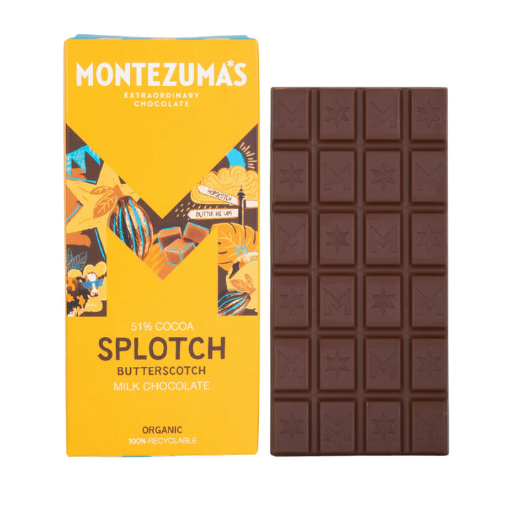 MONTEZUMAS Splotch Milk Chocolate with Butterscotch 90g