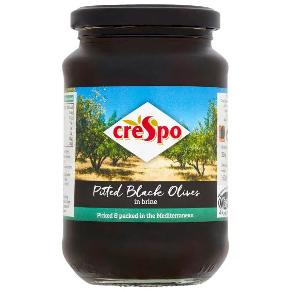 CRESPO Large Pitted Black Olives 354g