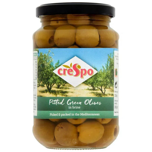 CRESPO Large Pitted Green Olives 354g