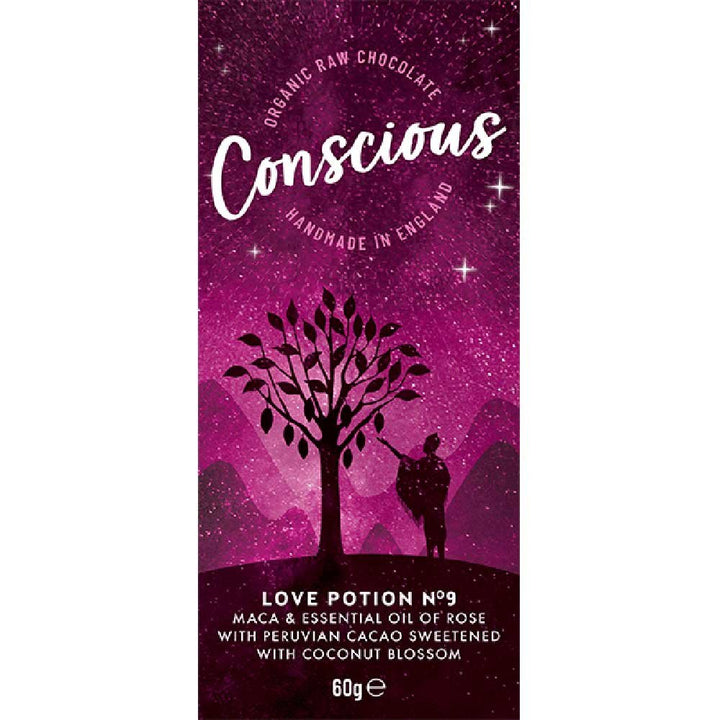 CONSCIOUS Love Potion No9 Raw Chocolate Bar 60g