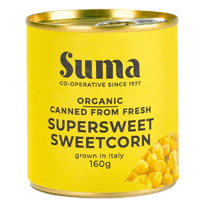 SUMA Organic Supersweet Sweetcorn Can 160g