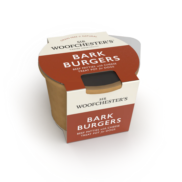 WOOFCHESTERS Bark Burgers Treat Pot 49g