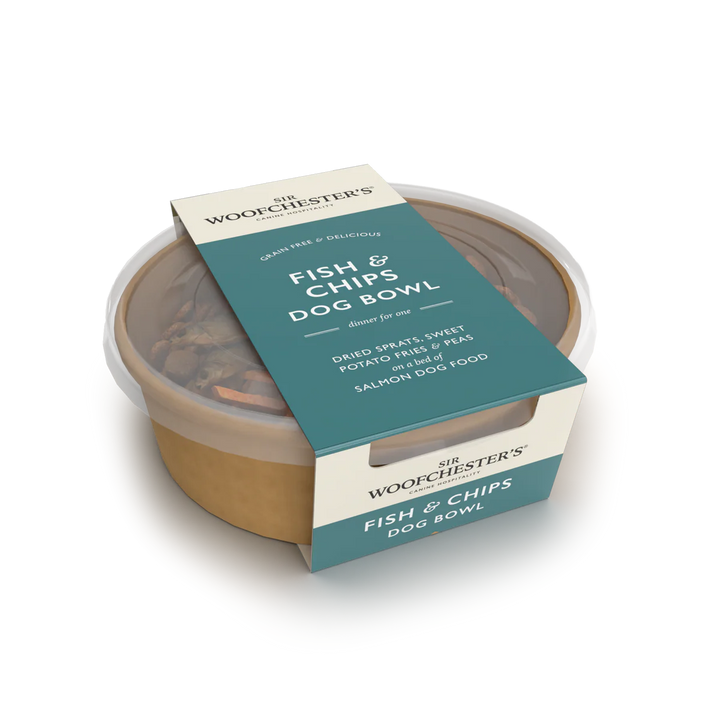 WOOFCHESTERS Fish & Chips Dog Bowl 120g