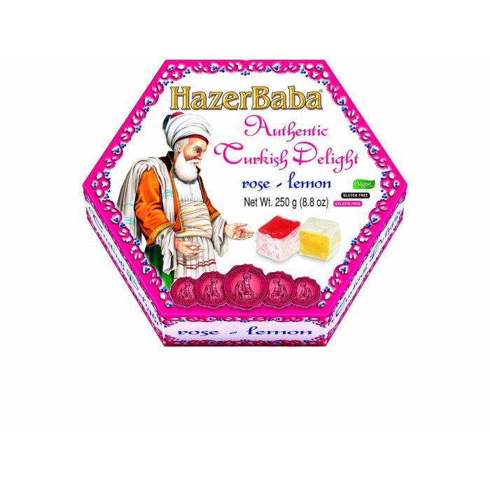 HAZER BABA Rose Lemon Turkish Delight 250g