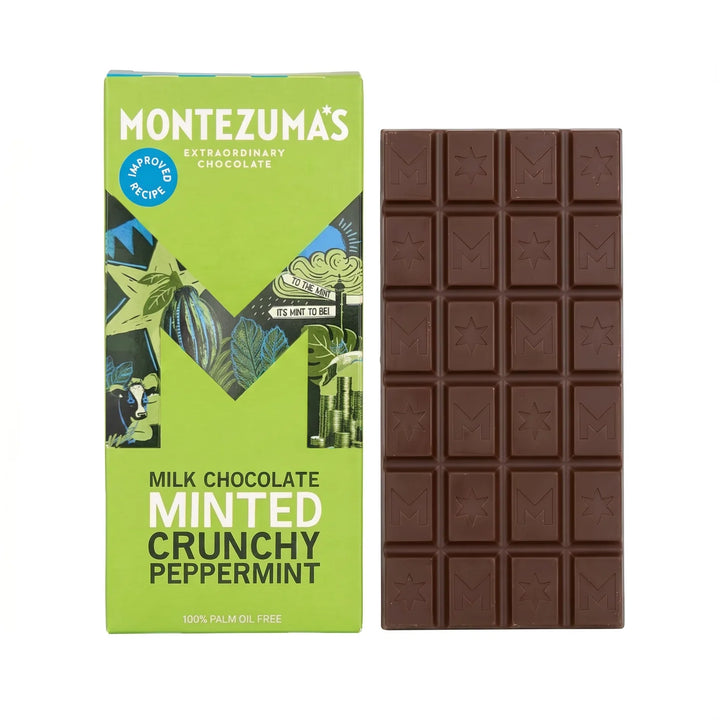 MONTEZUMAS Minted Milk Choco with Crunchy Peppermint 90g