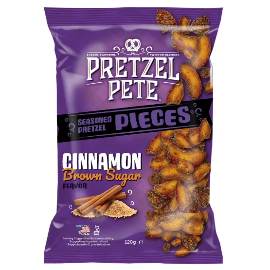 PRETZEL PETE Cinnamon Brown Sugar Pretzel Pieces 120g