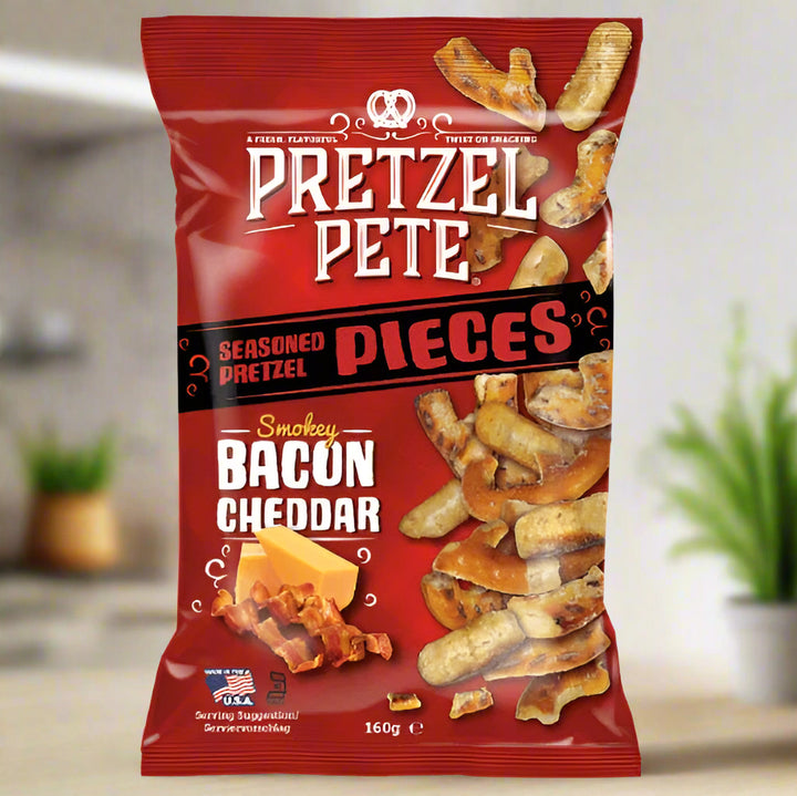 PRETZEL PETE Smokey Bacon Cheddar Broken Pretzel Pieces 160g