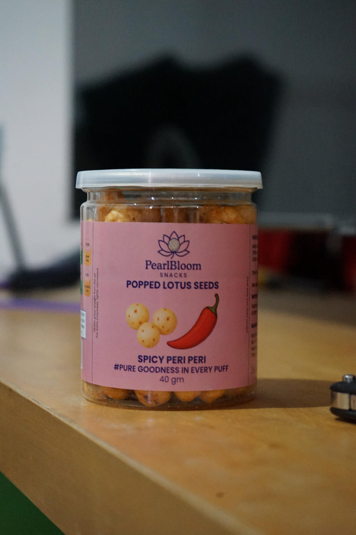 PEARLBLOOM Popped Lotus Seeds Spicy Peri Peri 40g