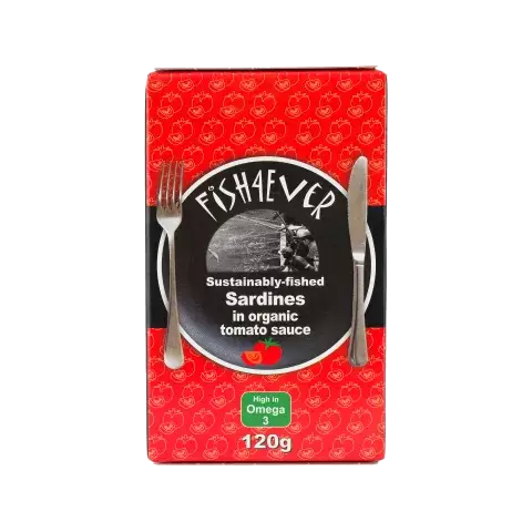 FISH4EVER Whole Sardines in Tomato Sauce 120g