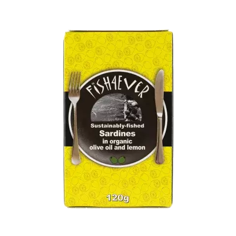 FISH4EVER Whole Sardines in Olive Oil & Lemon 120g