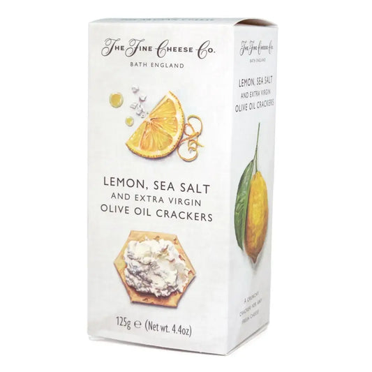 THE FINE CHEESE Lemon, Sea Salt and Extra Virgin Olive Oil Crackers 125g