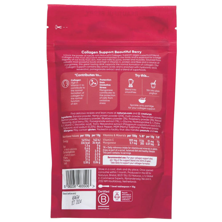 NATURYA Collagen Support Beautiful Berry 140G